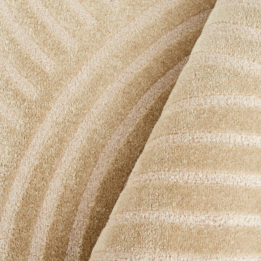 BIANCA - Tapis beige à poil ras 157