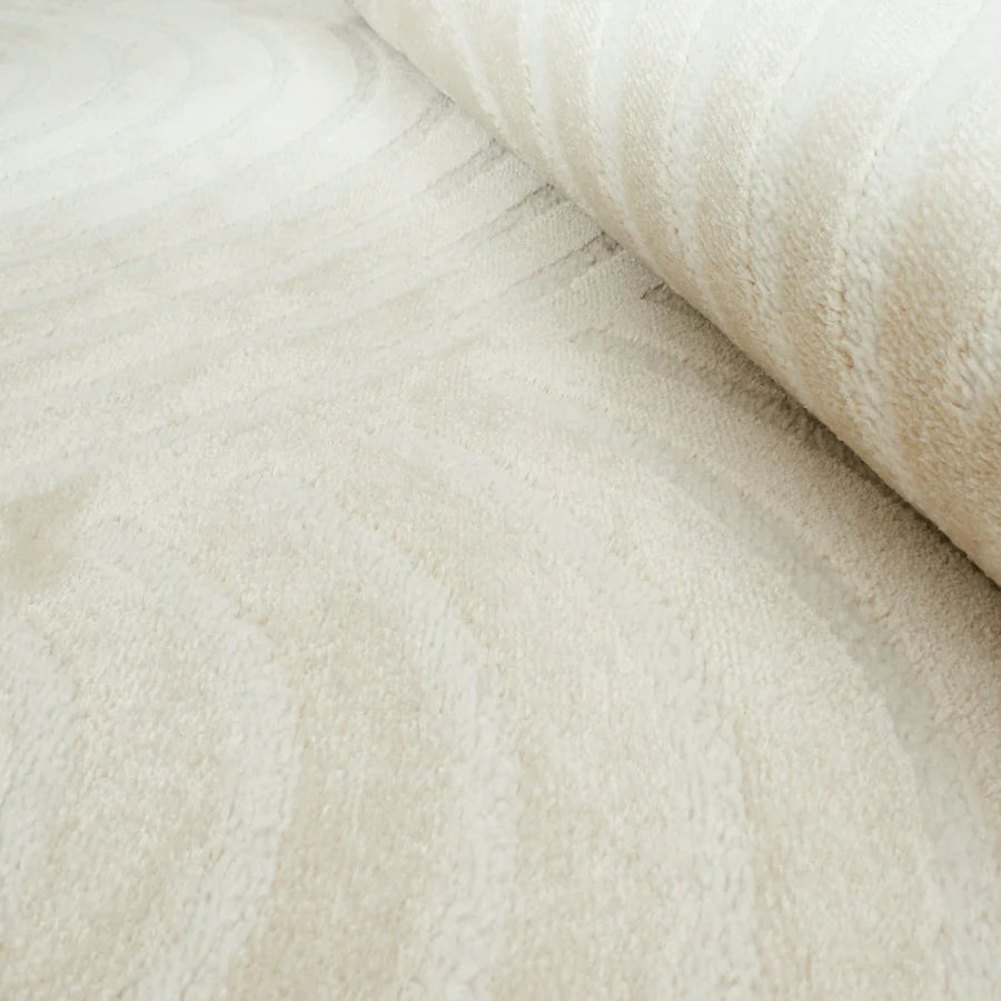 BIANCA - Tapis crème à poil ras 157