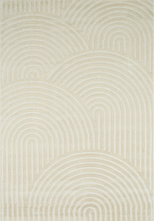 BIANCA - Tapis crème à poil ras 157