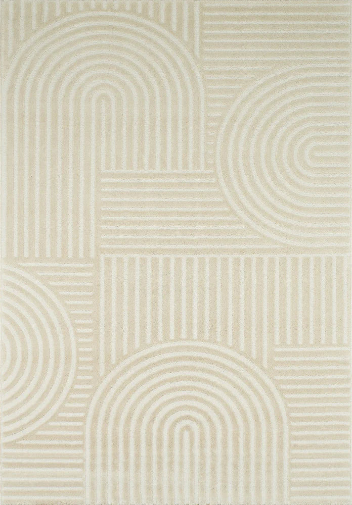 BIANCA - Tapis crème à poil ras 163