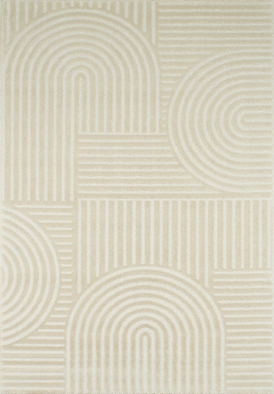 BIANCA - Tapis crème à poil ras 163