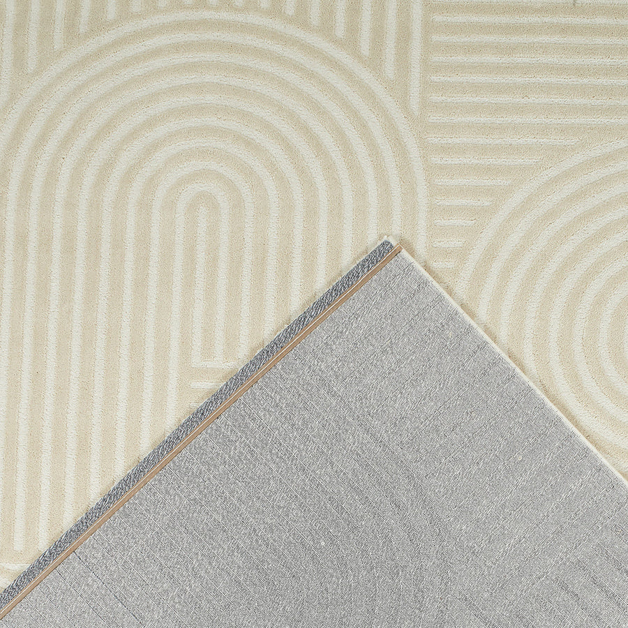 BIANCA - Tapis crème à poil ras 163