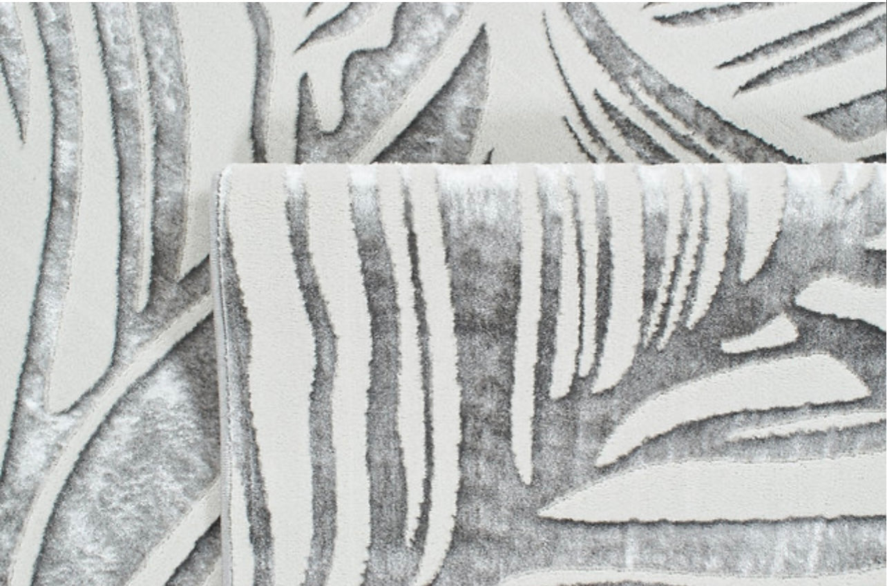 LIPARIS - Tapis gris à poils ras