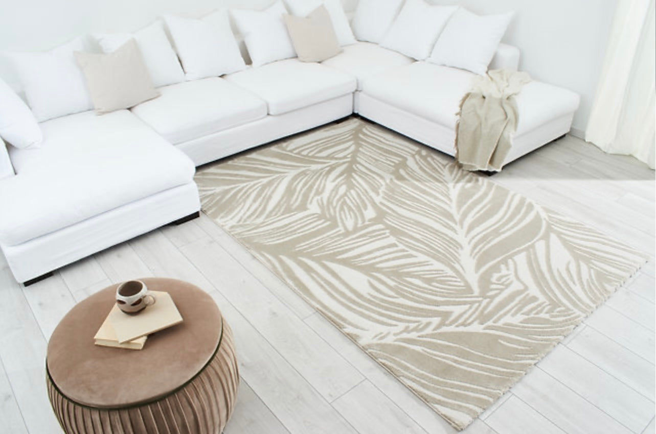 LIPARIS - Tapis beige à poils ras