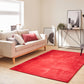 LOFT - Tapis à poils longs rouge