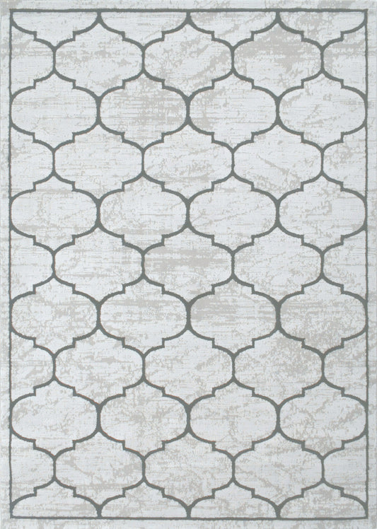 TUANA - Tapis Gris Quadrilope