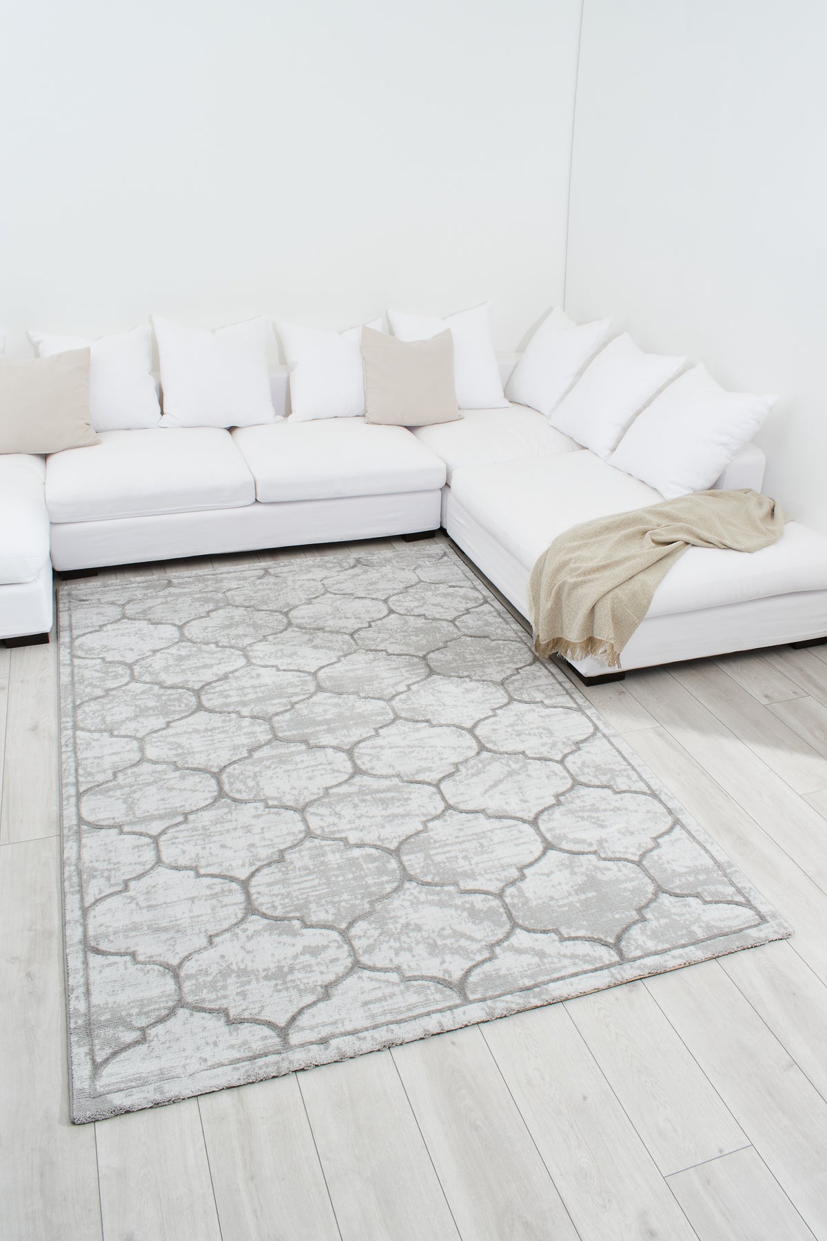 TUANA - Tapis Gris Quadrilope