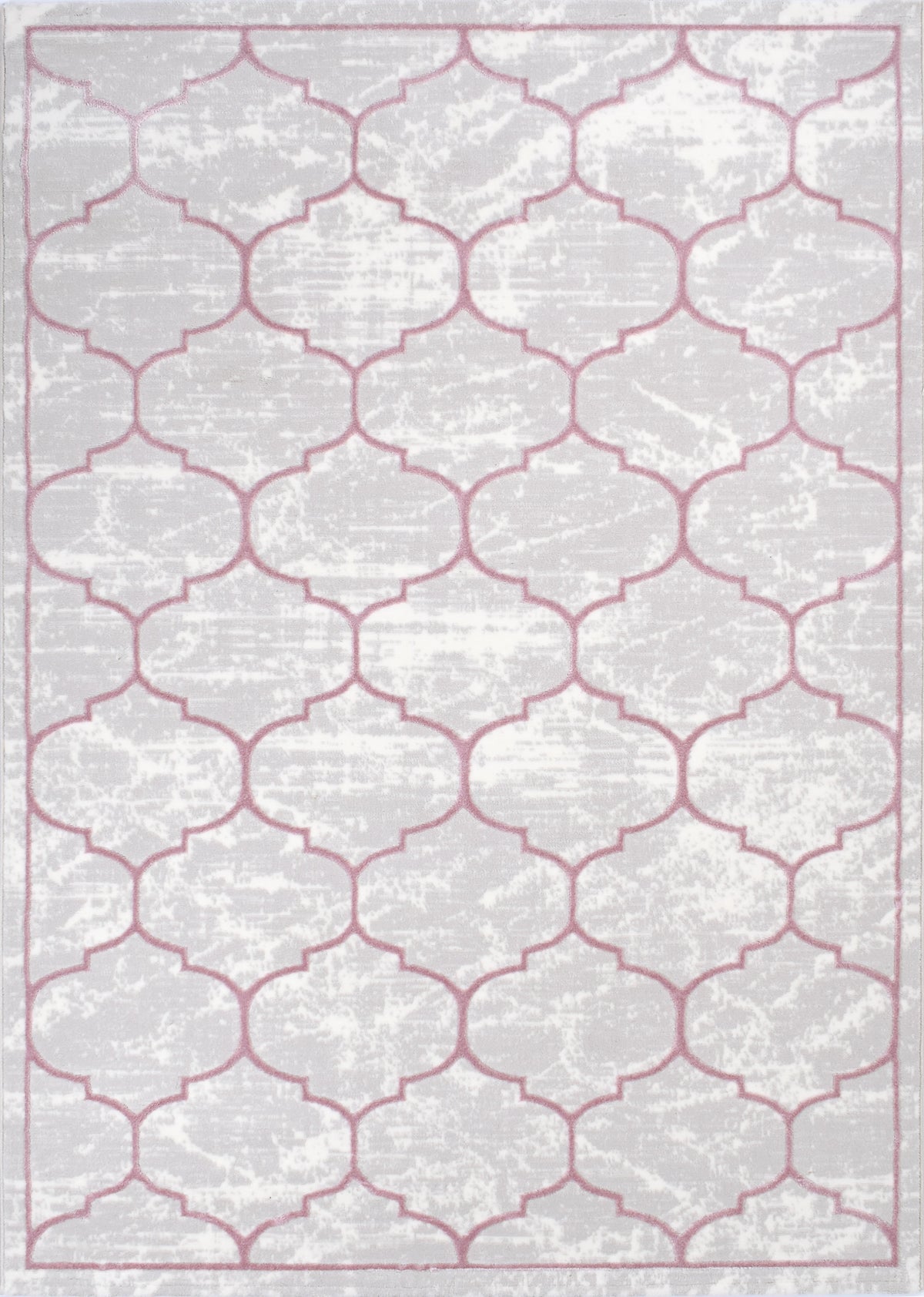 TUANA - Tapis Rose Crème Quadrilope