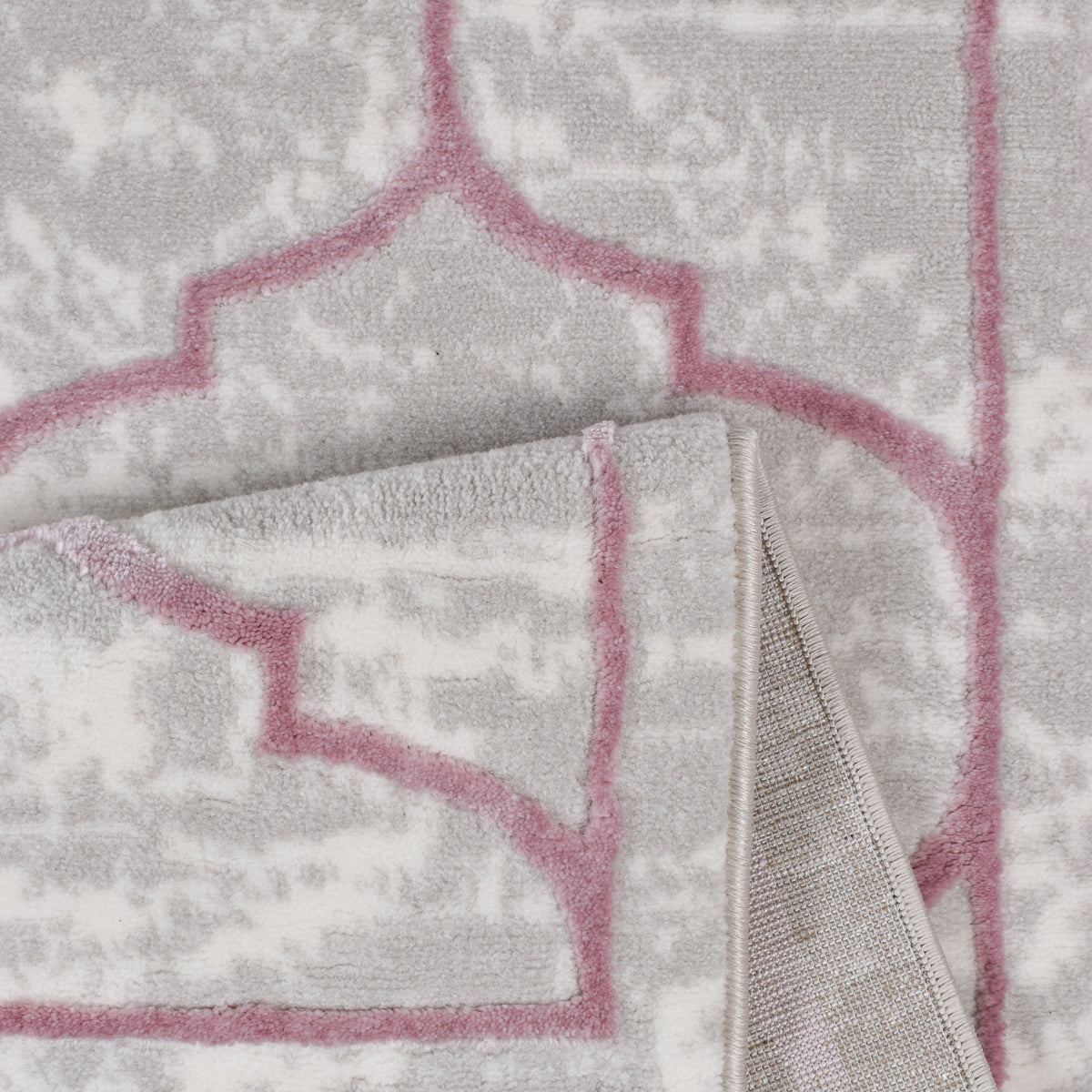 TUANA - Tapis Rose Crème Quadrilope