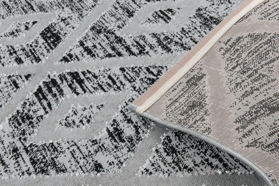 TUANA - Tapis losange gris