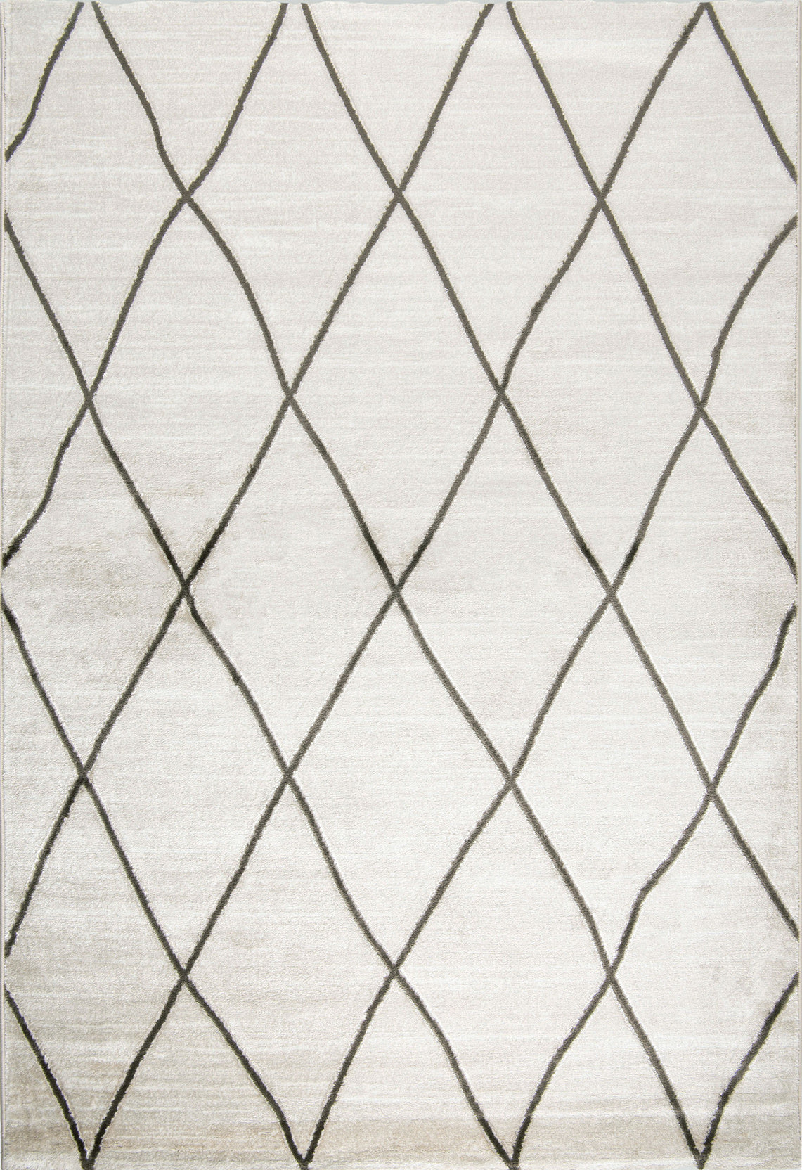 TUANA - Tapis losange beige marron