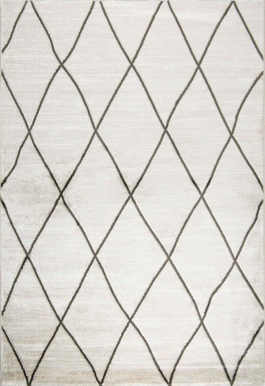 TUANA - Tapis losange beige marron