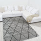 TUANA - Tapis losange gris noir