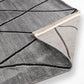 TUANA - Tapis losange gris noir