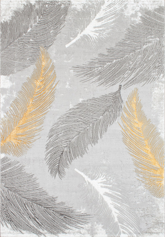 LIPARIS - Tapis gris à poils ras