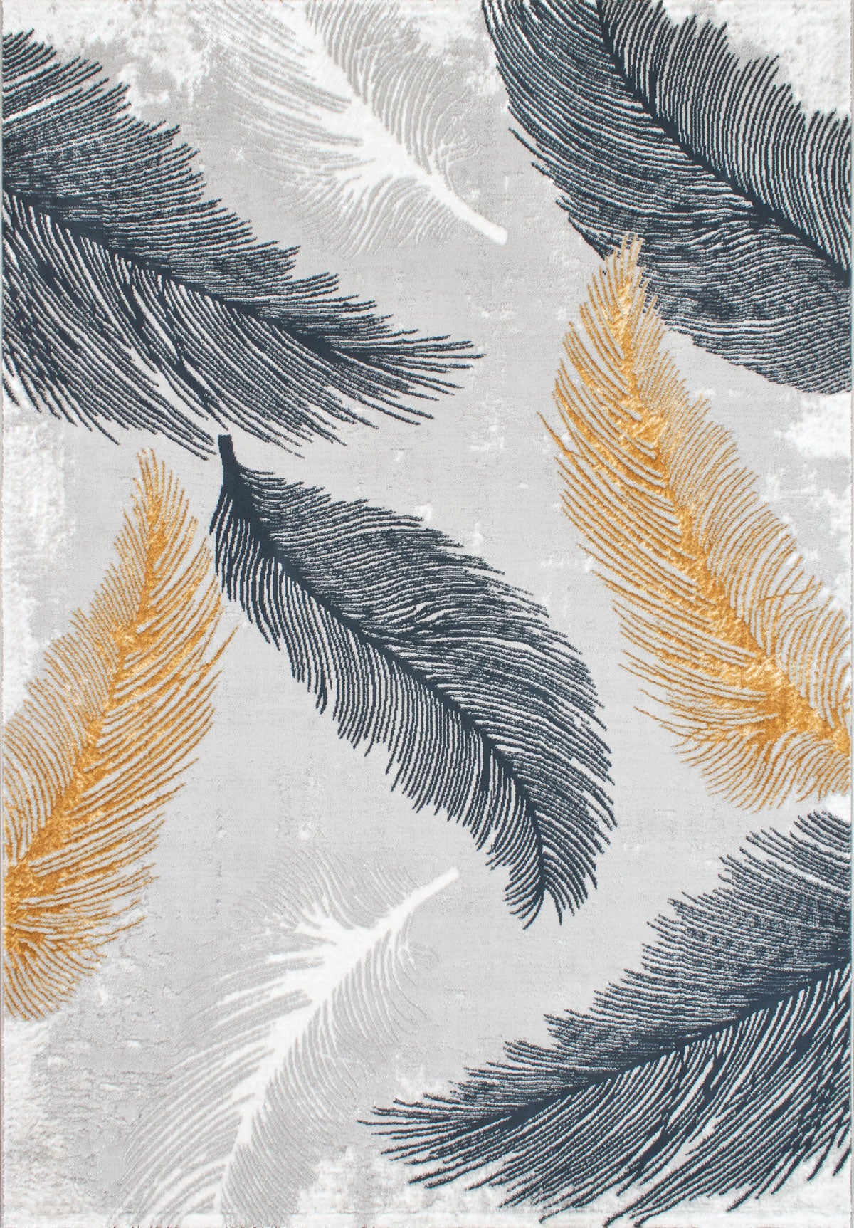 LIPARIS - Tapis gris noir à poils ras