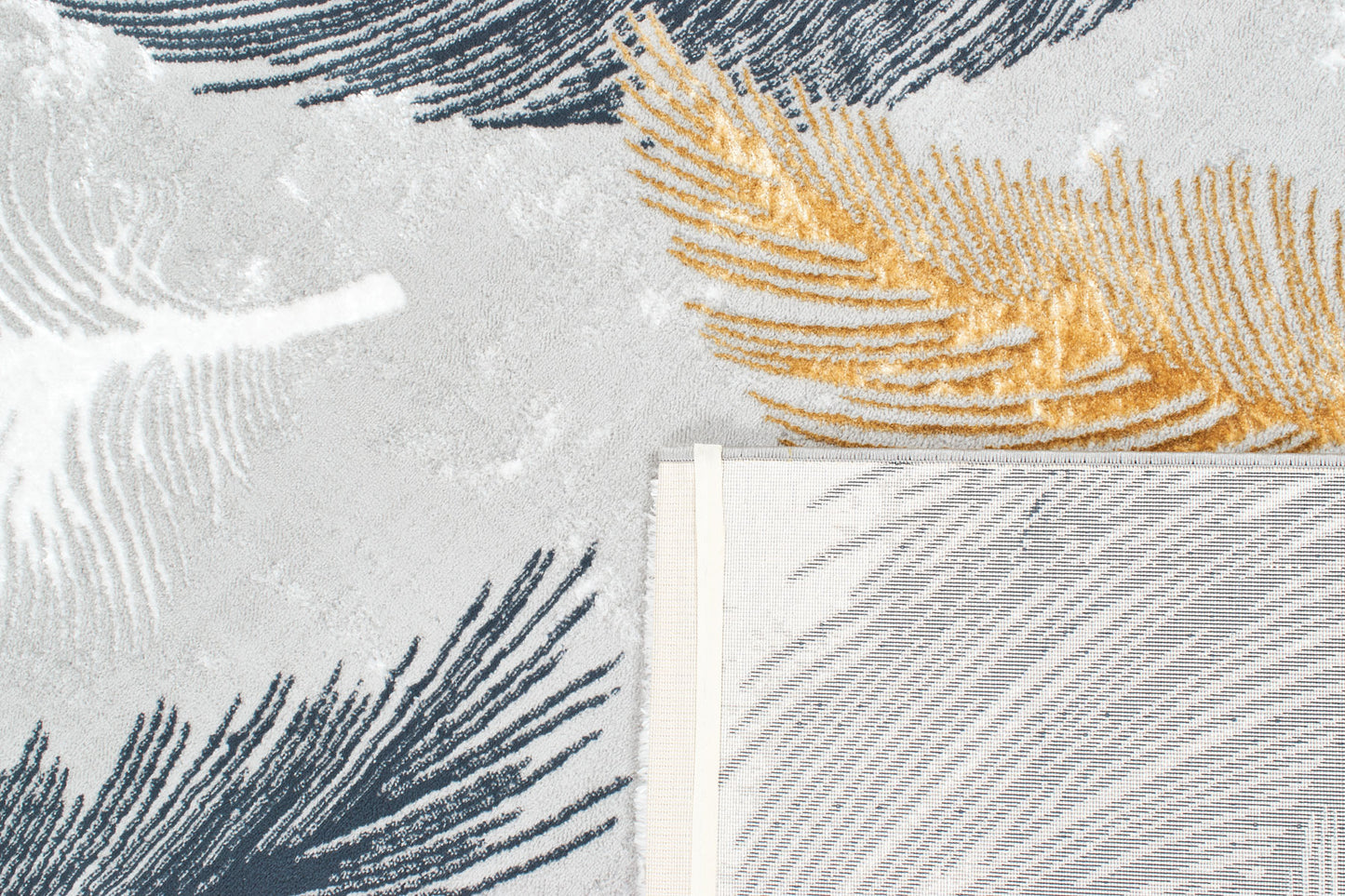 LIPARIS - Tapis gris noir à poils ras