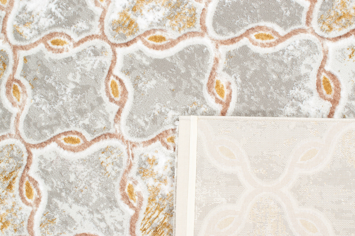 LIPARIS - Tapis beige or à poils ras